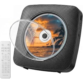 Gueray Lecteur CD Portable Bluetooth 1800mah Lecteur CD de Bureau pour la Maison Lecteurs CD avec Deux Haut – parleurs Télécommande Housse Anti-poussière Affichage Radio FM Minuterie USB Aux-Noir - Les Beatles, Paul McCartney, John Lennon, RIngo Starr, George Harrison