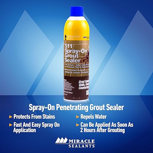 Miniatura 2 de Miracle Sealants GRTSLRAEROCS Aerosol 511 - Sellador de lechada en aerosol, 15 onzas, transparente