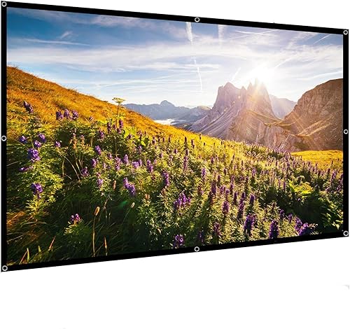 Pantalla de proyección de cortina de proyector de color blanco portátil de 60-120 pulgadas 16 9 (60 pulgadas)