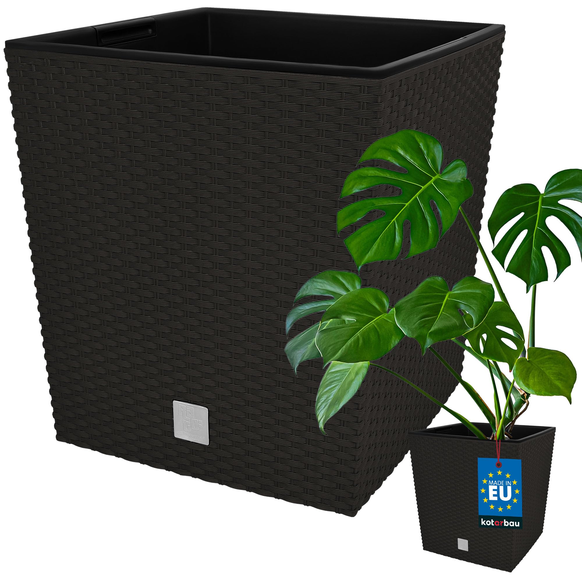 KOTARBAU® Flower Pot, 400 mm Planter with Inner Pot for Plant Growing, Umbra