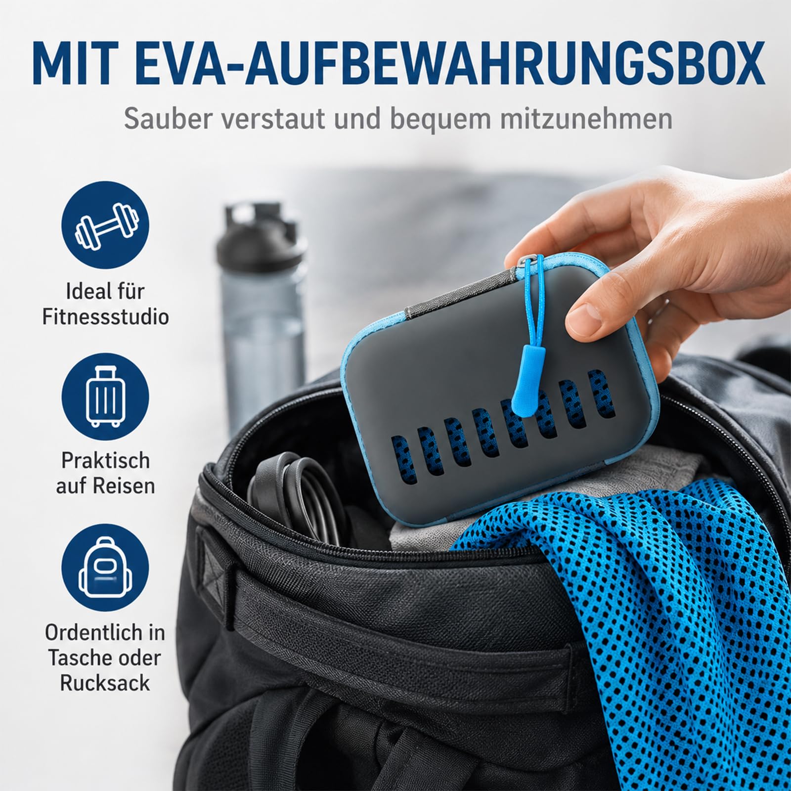 Generisch Kühltuch Mit Aufbewahrungsbox, 3/5/9 Pack Kühlhandtuch für Sport, Kühlendes Handtuch 30x80 cm, Kühltücher für den Nacken, Vielseitiger Kühlschal für Unterwegs (5 Pack-C)