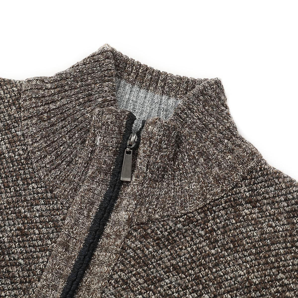 YOUTHUP Gilet da Uomo Senza Maniche Canotta Invernale in Maglia Foderata in Pile con Cerniera Spessa