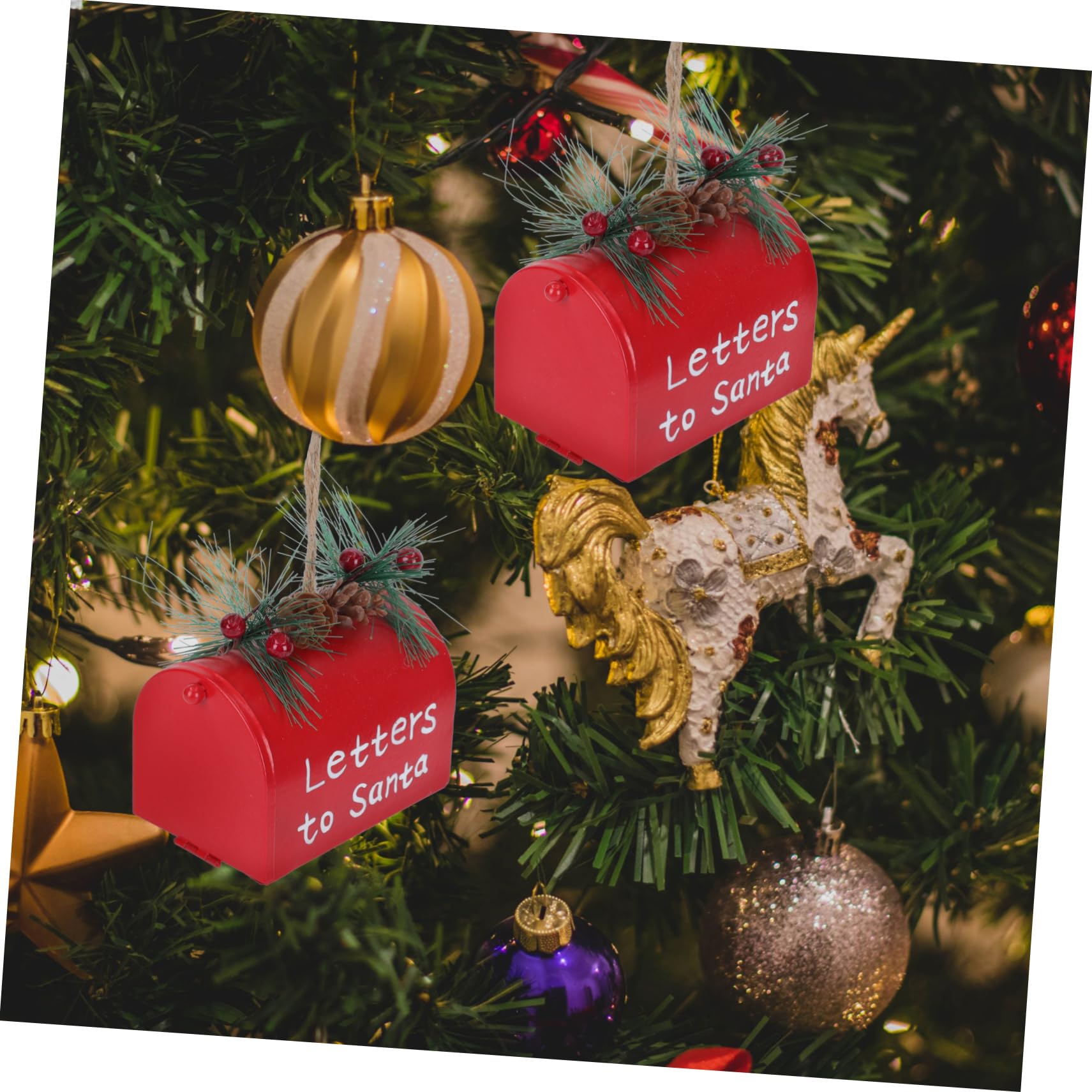 OUNONA 6stücke Metall Weihnachtsbaum Dekoration Für Festliche Anlässe Kreatives Design Für Kamin Und Fenster Robustes Eisen Und Plastik Material Für Freunde Und Familie