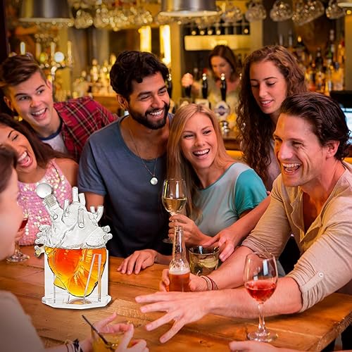 Miniatura 5 de Juego de decantador de corazón para whisky y vino, aireador de órgano, regalo para esa persona que amas, regalo para médicos, cirujanos torácicos,