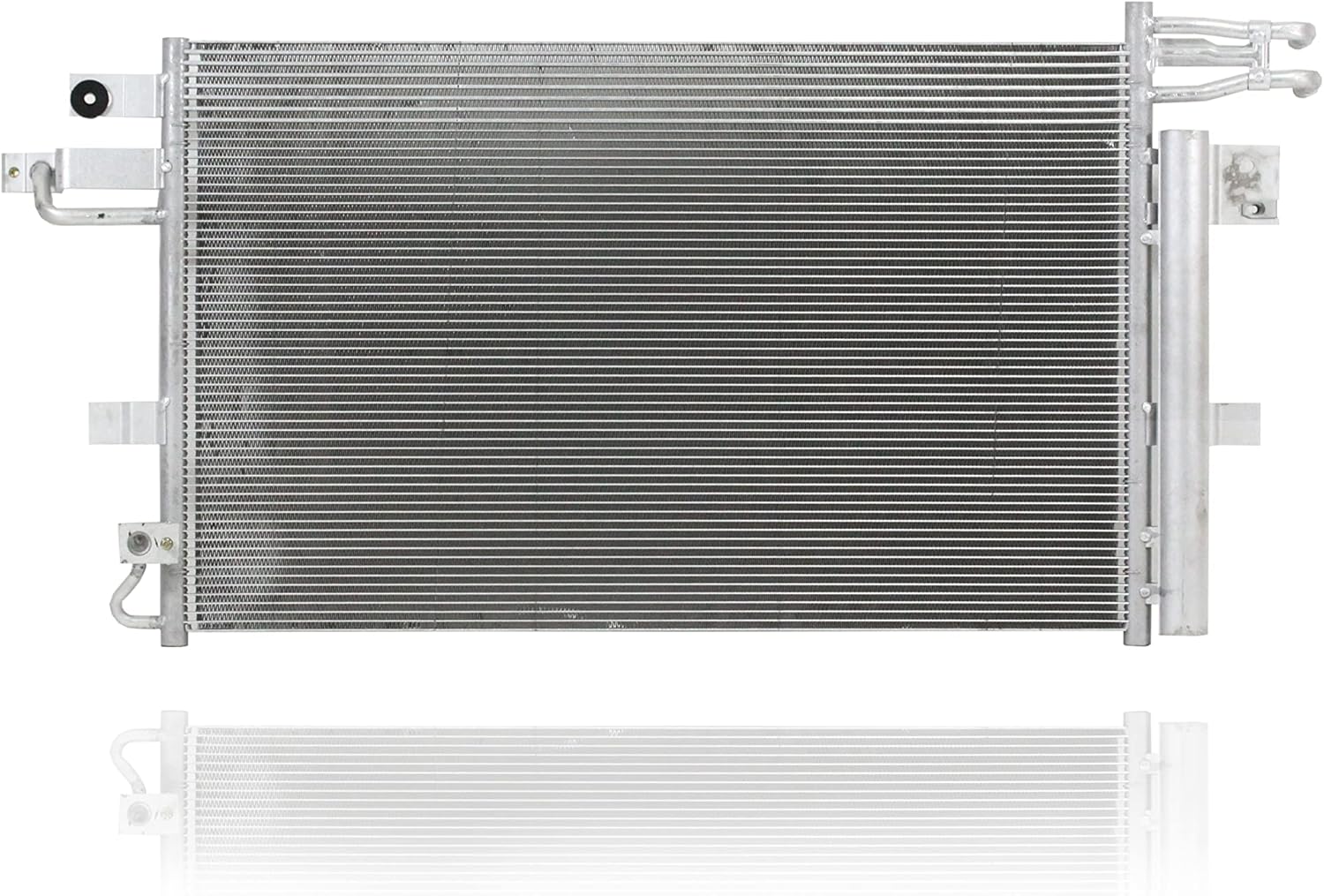 A/C Condenser - Pacific Best Inc. Compatible/Replacement for 4741 13-18 Ford Explorer Police 3.7L, 16-18 Explorer 4WD 3.5L Front - With Receiver & Dryer