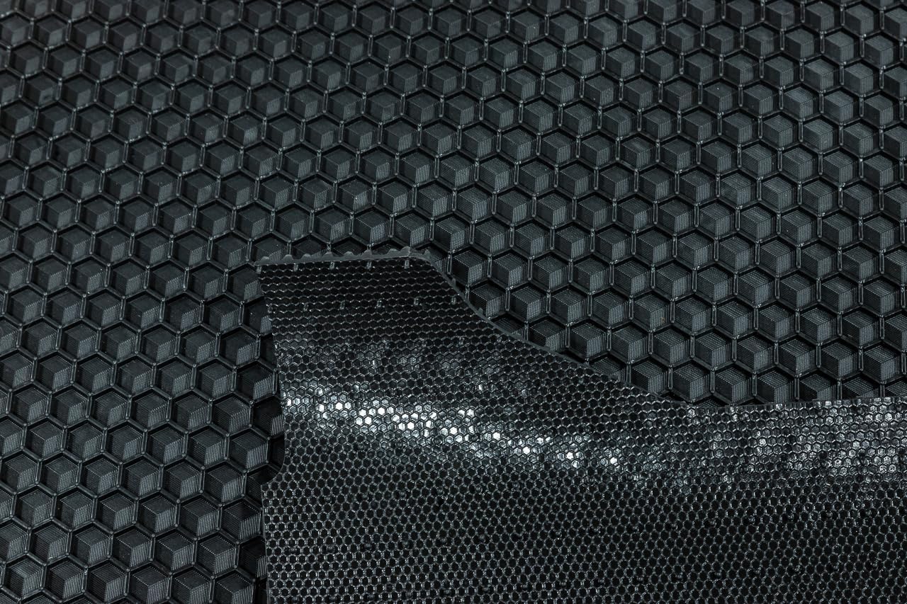 Heavy Duty Impact Absorbing Precision Fitment Bed Mat for Rivian R1T by Team 1EV - Automotive Grade PVC (Rubber-Like, Without The Rubber Smell) (3D Hex Shape Surface)