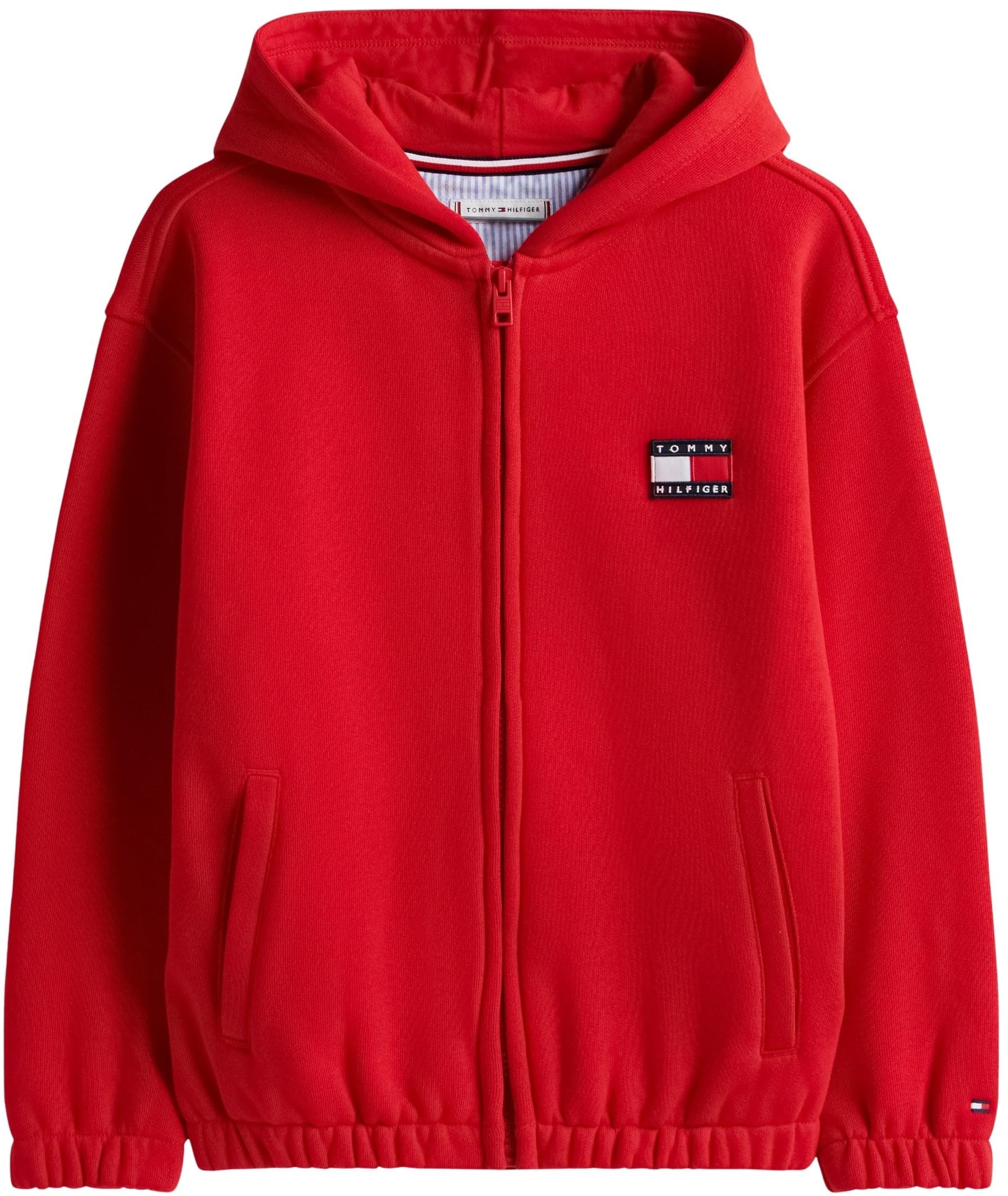 Tommy Hilfiger Felpa con Cappuccio e Zip Unisex-Adulto