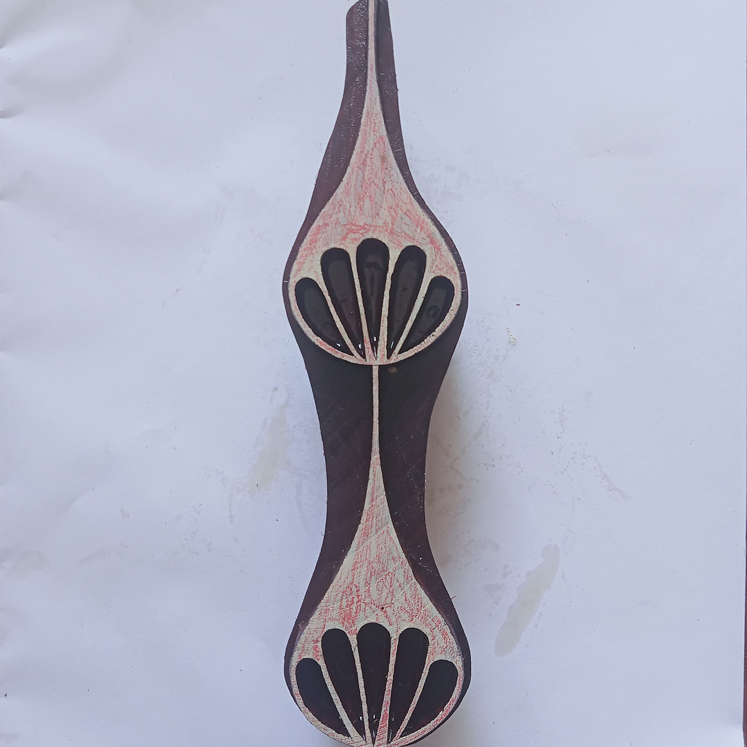 Wooden Block Stamp Unique Design for Printing and Textile use .This Block Made by Hand Carved {Pack of one}