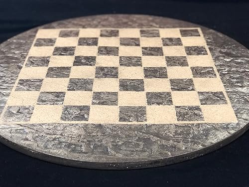 Cemento de hormigón Lazy Susan único, hecho a mano, gris, tocadiscos, giro de 360 grados, fabricado en los Estados Unidos, decoración del hogar por