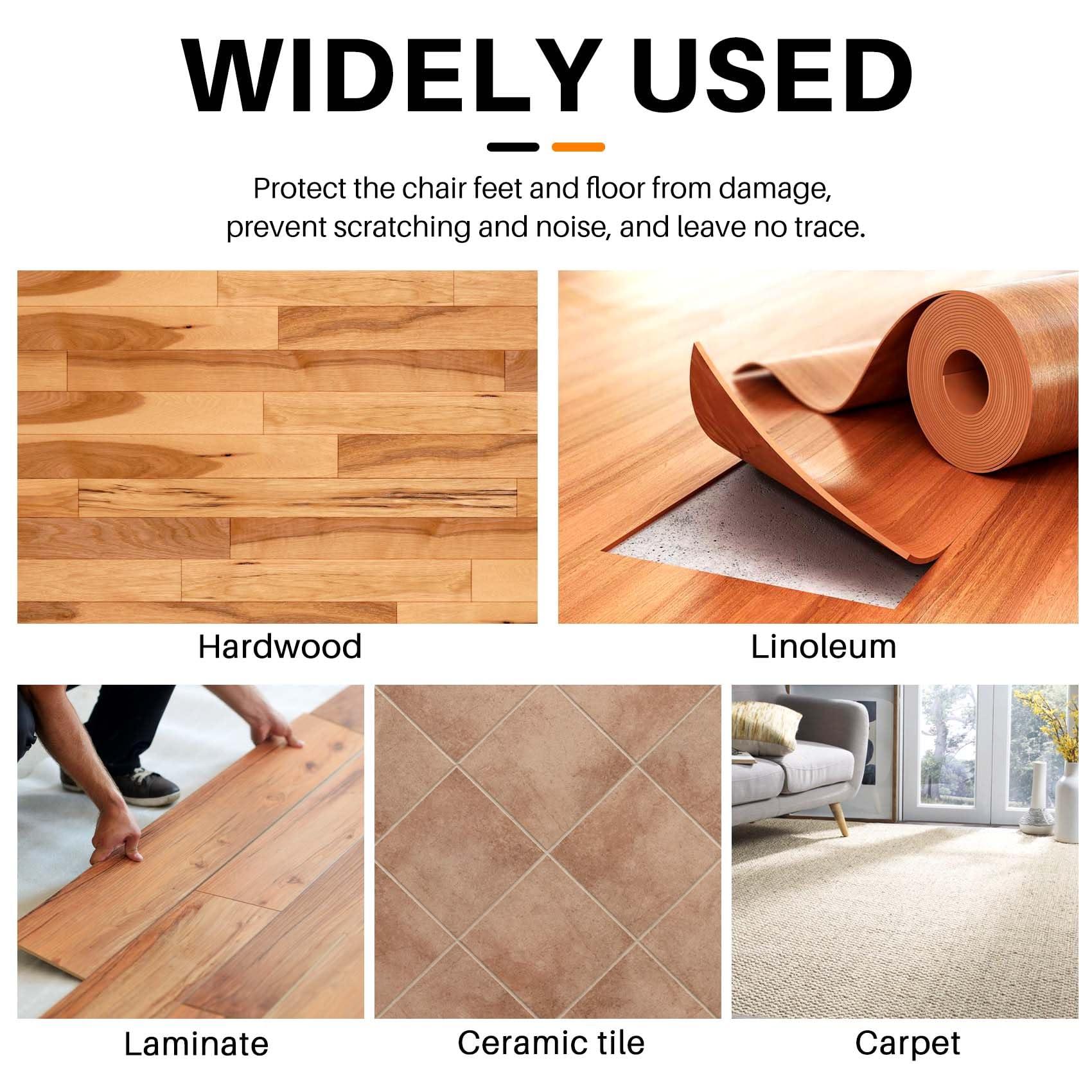 Oiiwowi 32Pcs Furniture Silicon Protection Cover, Square Silicone Chair Leg Floor Protectors - Image 4