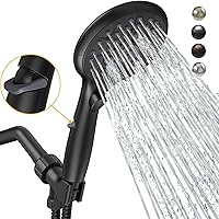 Vista 1 de Suncleanse - Cabezal de regadera de mano de 7 configuraciones con interruptor de pausa de encendidoapagado, cabezal de regadera de alta presión