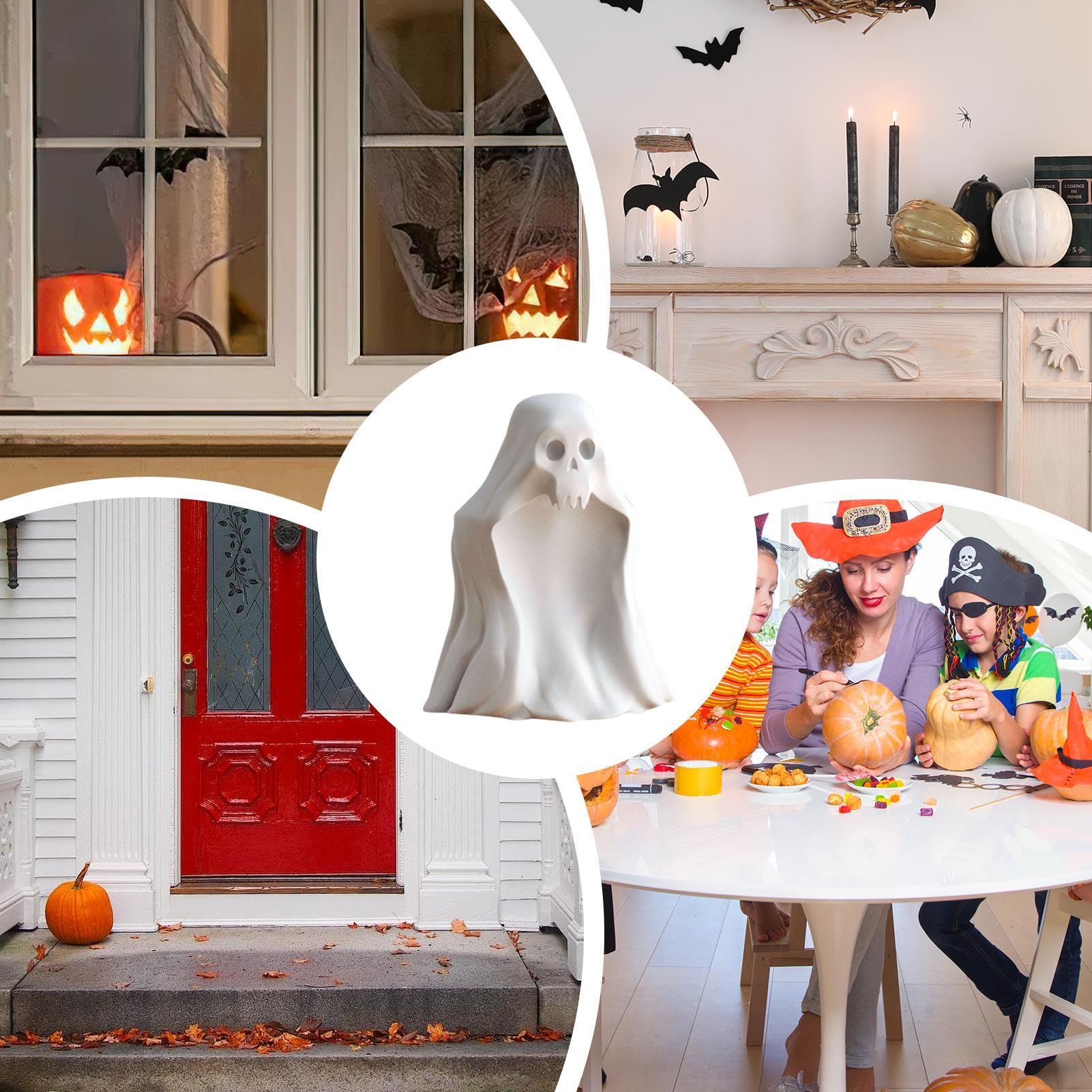 Yousoontic Pastell Geister Figuren - Süße Halloween Deko In Rosa & Weiß