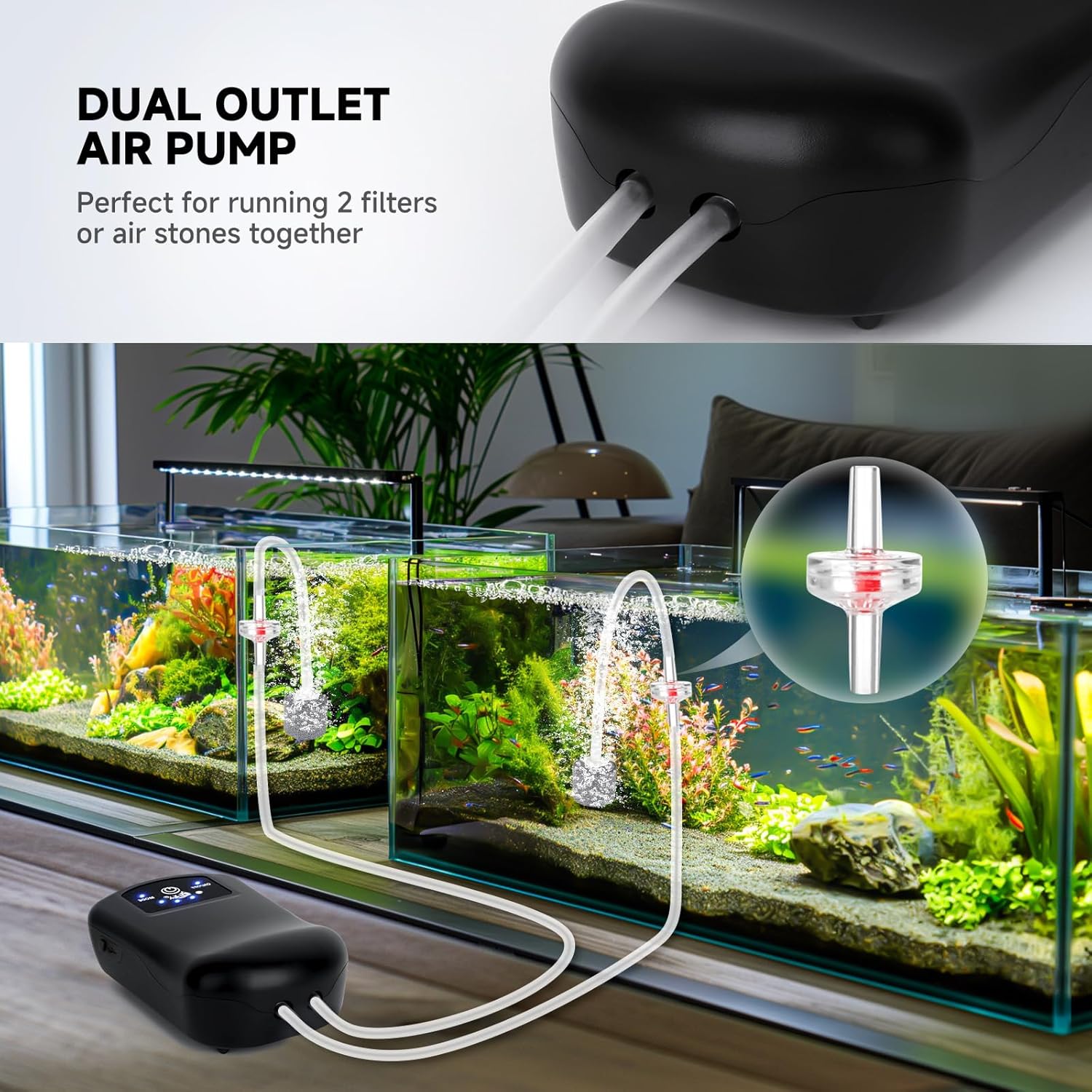 Aquarium Air Pump For Sale AQQA Quiet Aquarium Air Pump