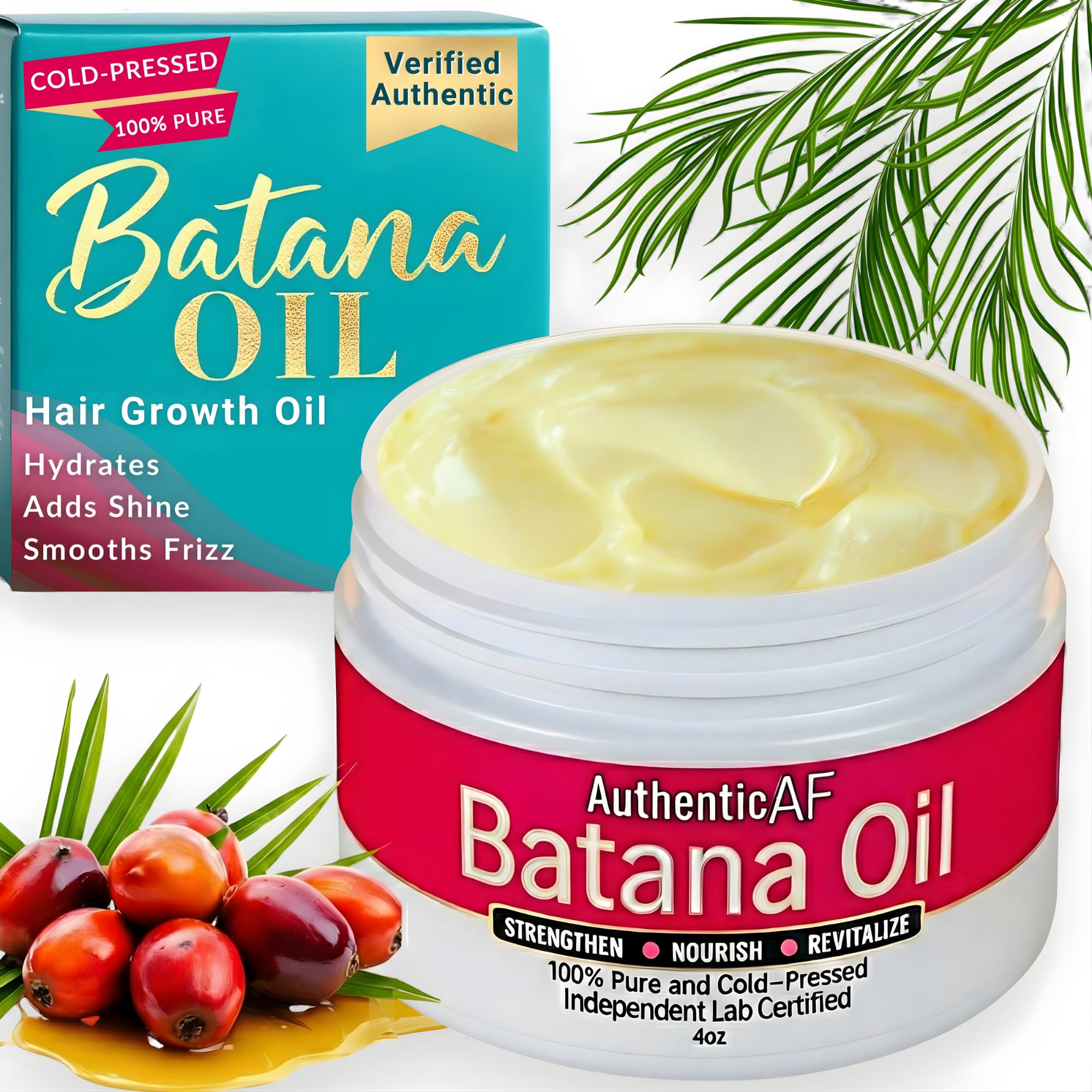 Dr. Sebi Batana Oil for Hair Growth, 100% Pure Raw & Unrefined from Honduras, Aceite de Batana Hair Growth Oil for 4C Hair - Edges, Scalp, Length