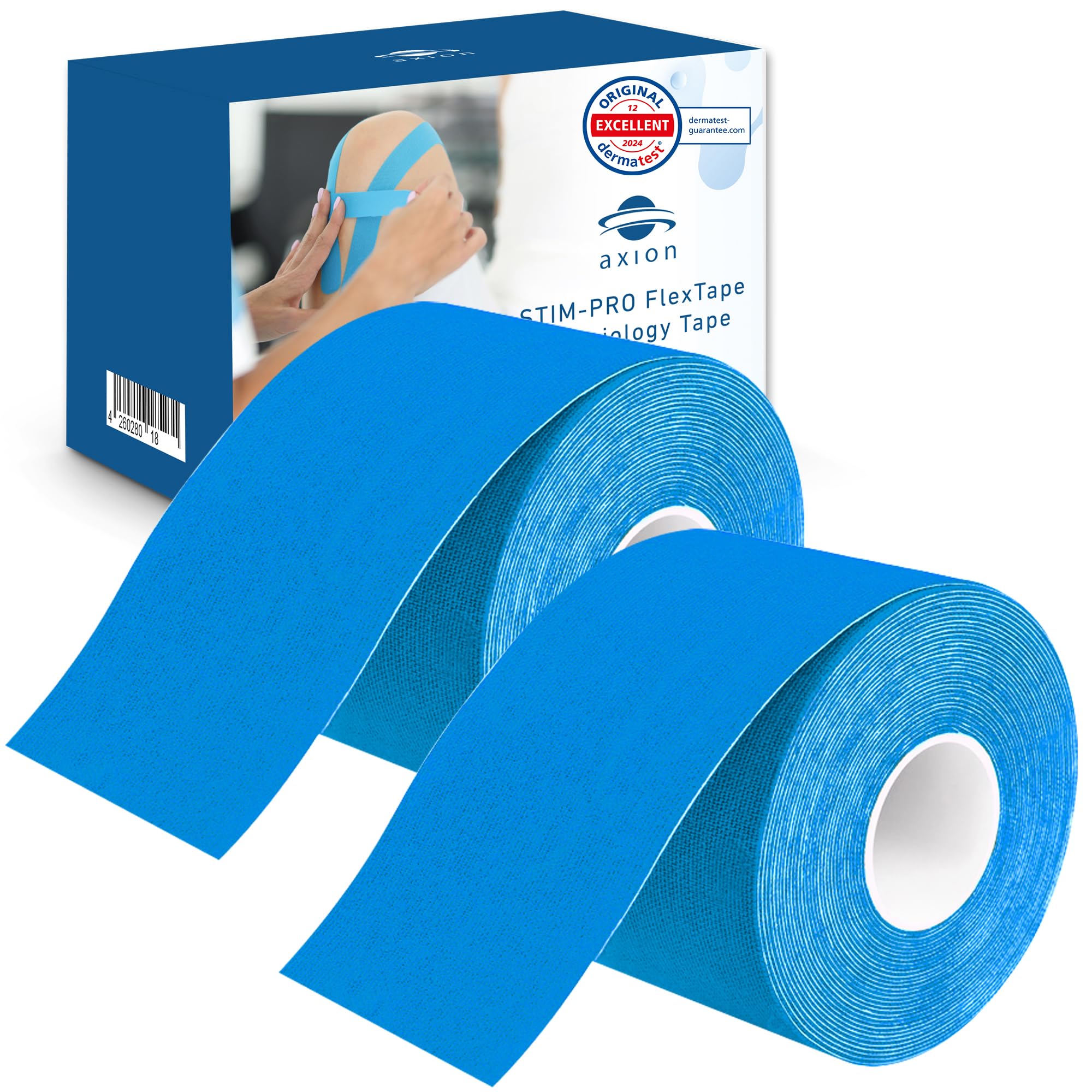 Taśmy do kinesiotapingu tejpy plastry kinezjologiczne tape- na mięśnie, plecy, kolano- niebieskie, 5m x 5cm