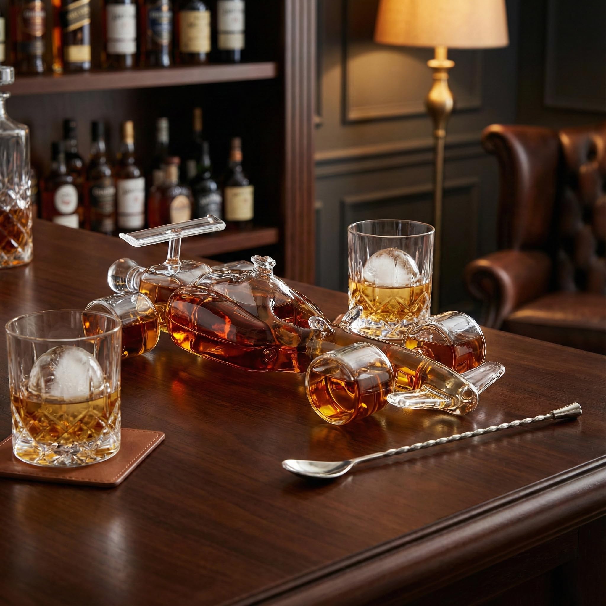 Carafe à décanter pour whisky - Voiture de course - 400 ml - Cadeau pour homme - Décanteur de voiture