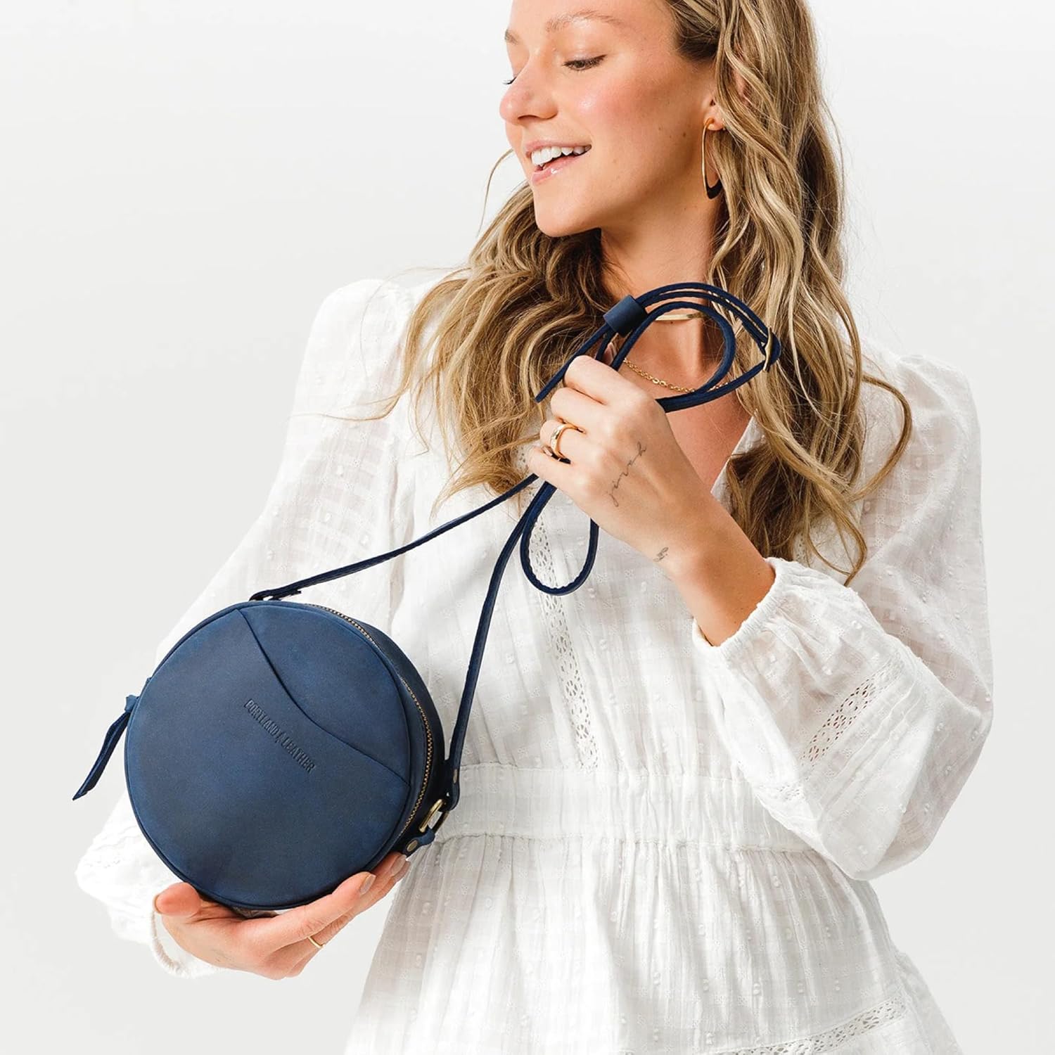 Portland Leather Goods Circle Crossbody Bag for Women – Handmade from the Finest Full-Grain Hides - Image 6