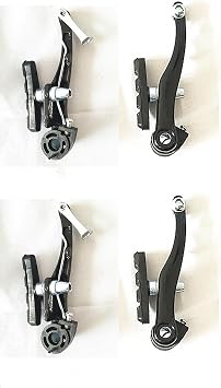 Complete V-Brake Set for Bicycles, Front & Rear MTB Brakes with Calipers, Levers, Cables, and Multi-Tool Wrench - Easy to Install