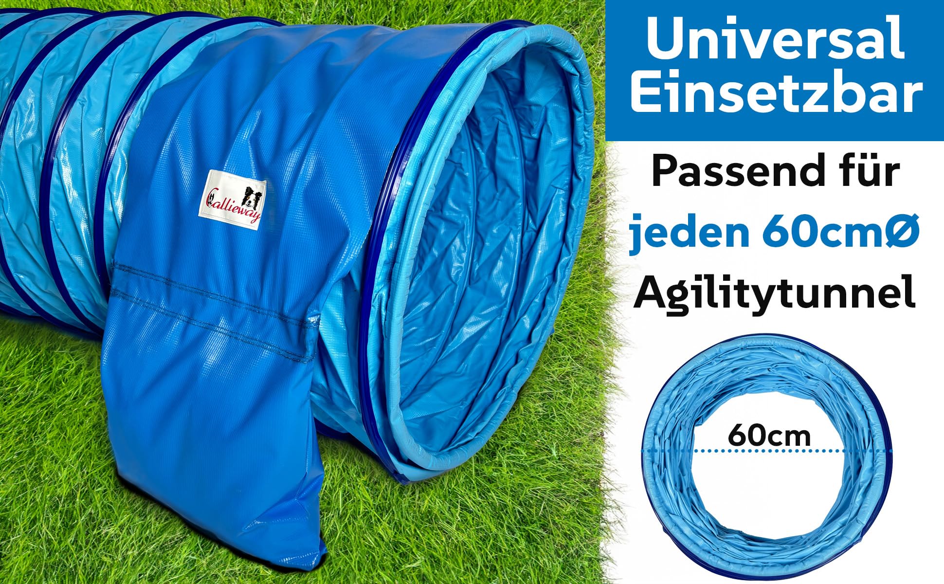 Agility Tunnelsack „PREMIUM" Con Tappetino Antiscivolo A Gommini 80cm - Foto 6