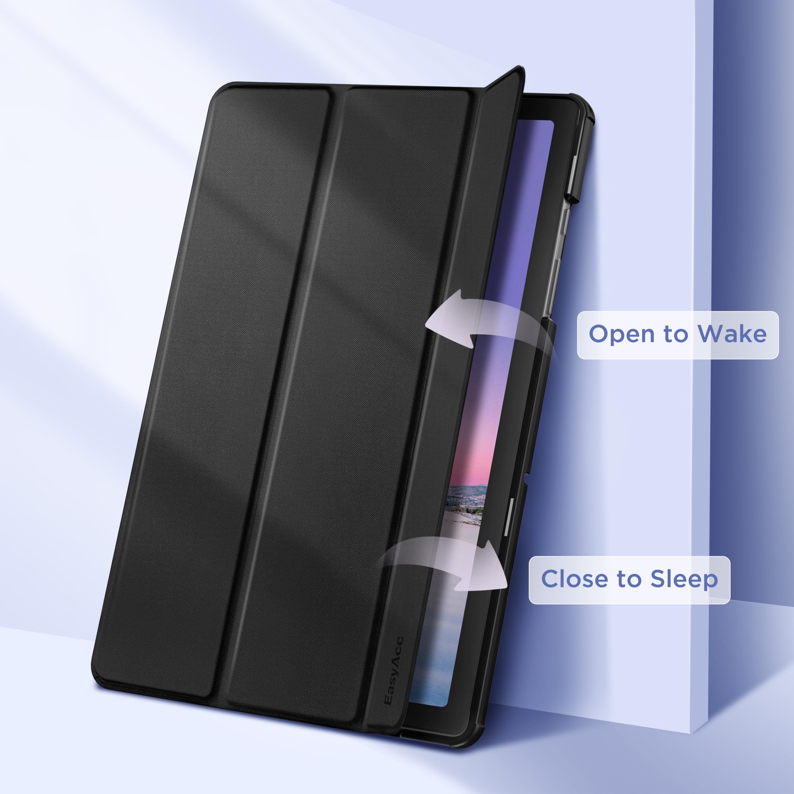 EasyAcc Custodia Cover Compatibile con Samsung Galaxy Tab A11+ Plus/ A9+ 11 Pollici 2025 SM-X236B/SM-X230 Tablet, Nero