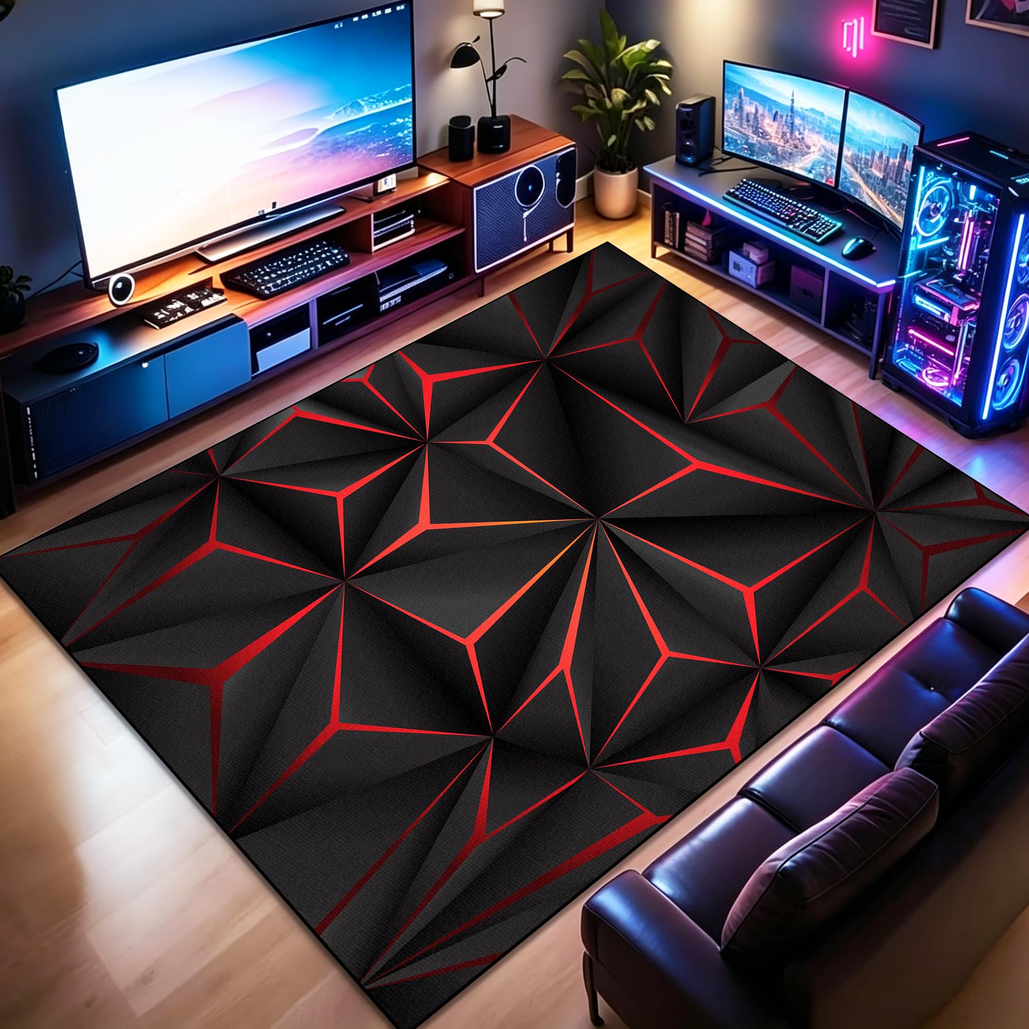 Tapis de joueur à poils courts finition haute densité
