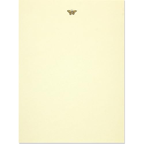 Gold Butterfly (Stationery) (Letter-Perfect Stationery Series)