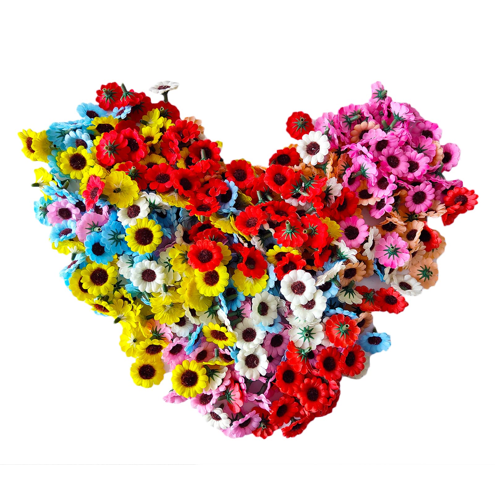 ORFOFE 100pezzi Teste Di Fiori Di Margherita Artificiali Per Decorazioni Diy Feste e Matrimoni Realistiche e Bellissime Per Accessori e Progetti Artigianali