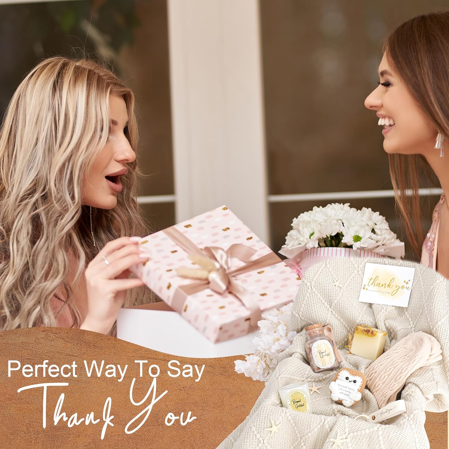 Thank You Gifts for Women – 8Pcs Appreciation Gift Baskets for Coworkers, Teachers, Nurses, Bosses, Moms,Employee and Birthday, Christmas, Holidays, Retirement, Thanksgiving - Image 6