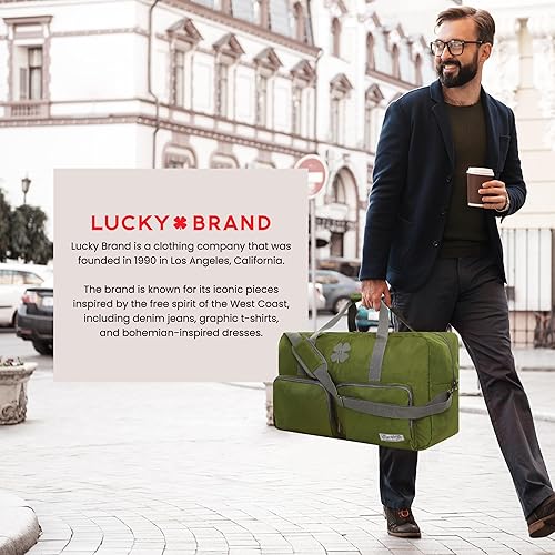 Miniatura 6 de Lucky - Bolsas de lona de viaje, bolsa de gimnasio, bolsa de viaje y bolsa de lona grande para hombres, bolsas plegables de fin de semana para