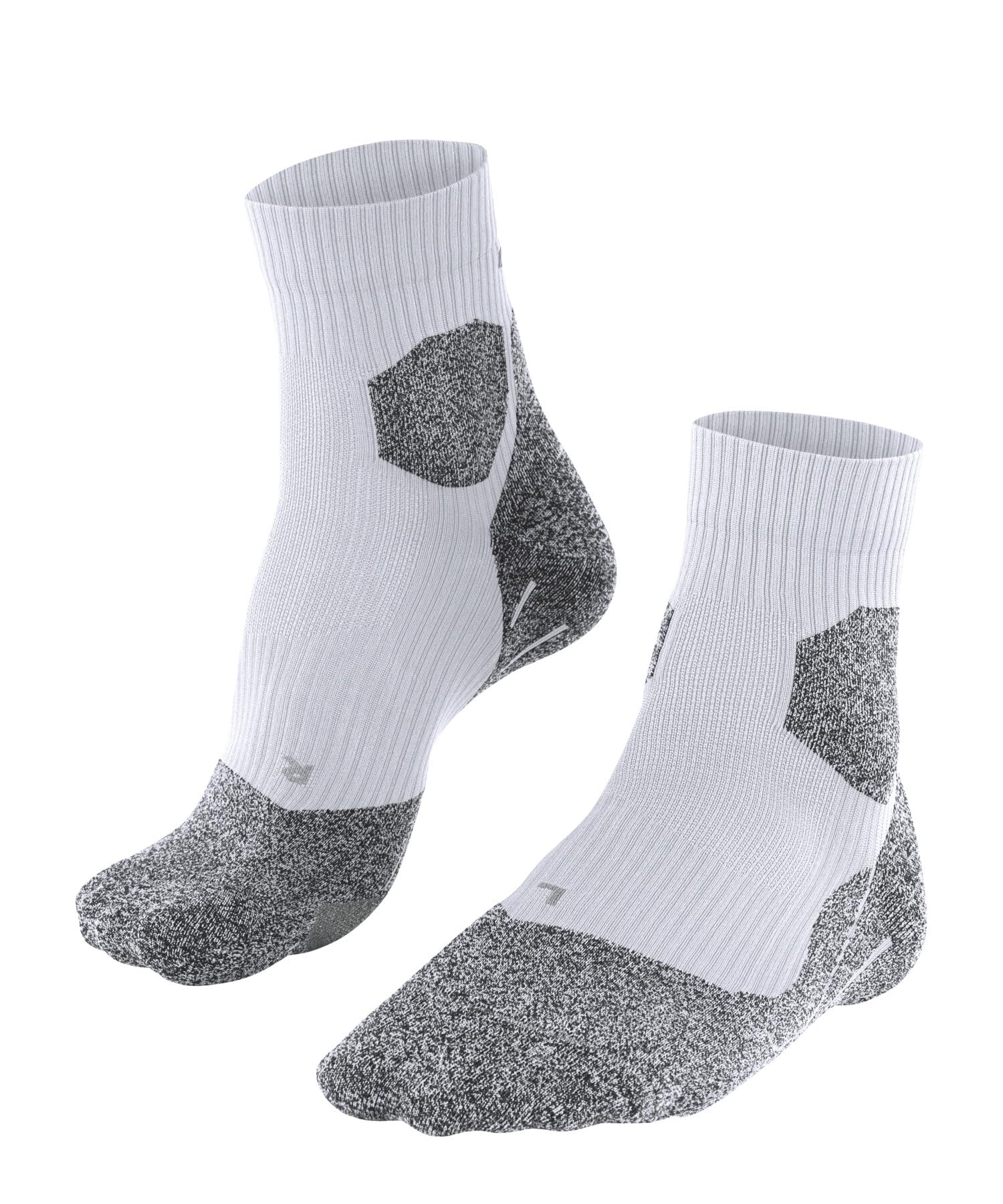 FALKE Men's RU Trail Grip M So Functional Yarn Anti-Blister 1 Pair Running Socks, White 2000, 5.5-7.5