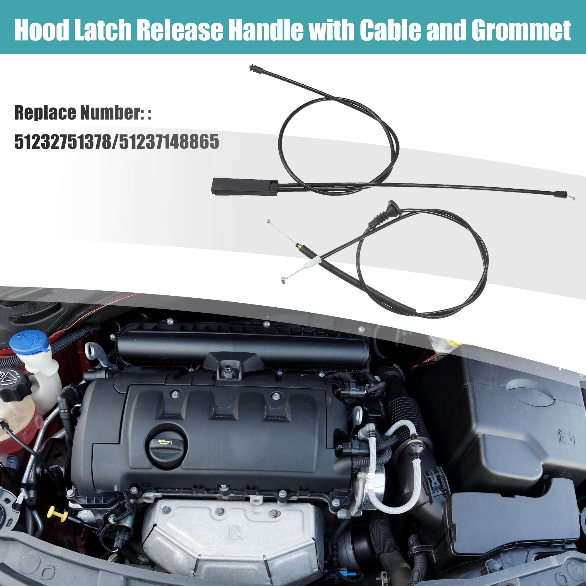 Amazon.com: ACROPIX Hood Latch Release Cable Fit for Mini Cooper