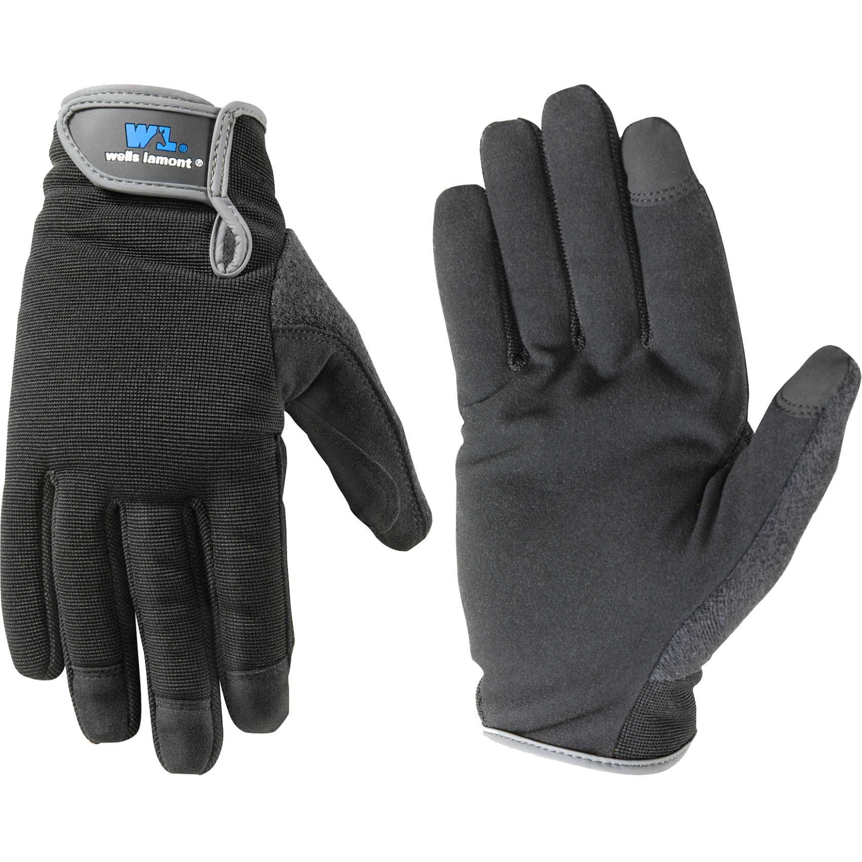 Wells Lamont Synthetic Leather Work Gloves, High Dexterity, Extra Large (7700XL) , Black