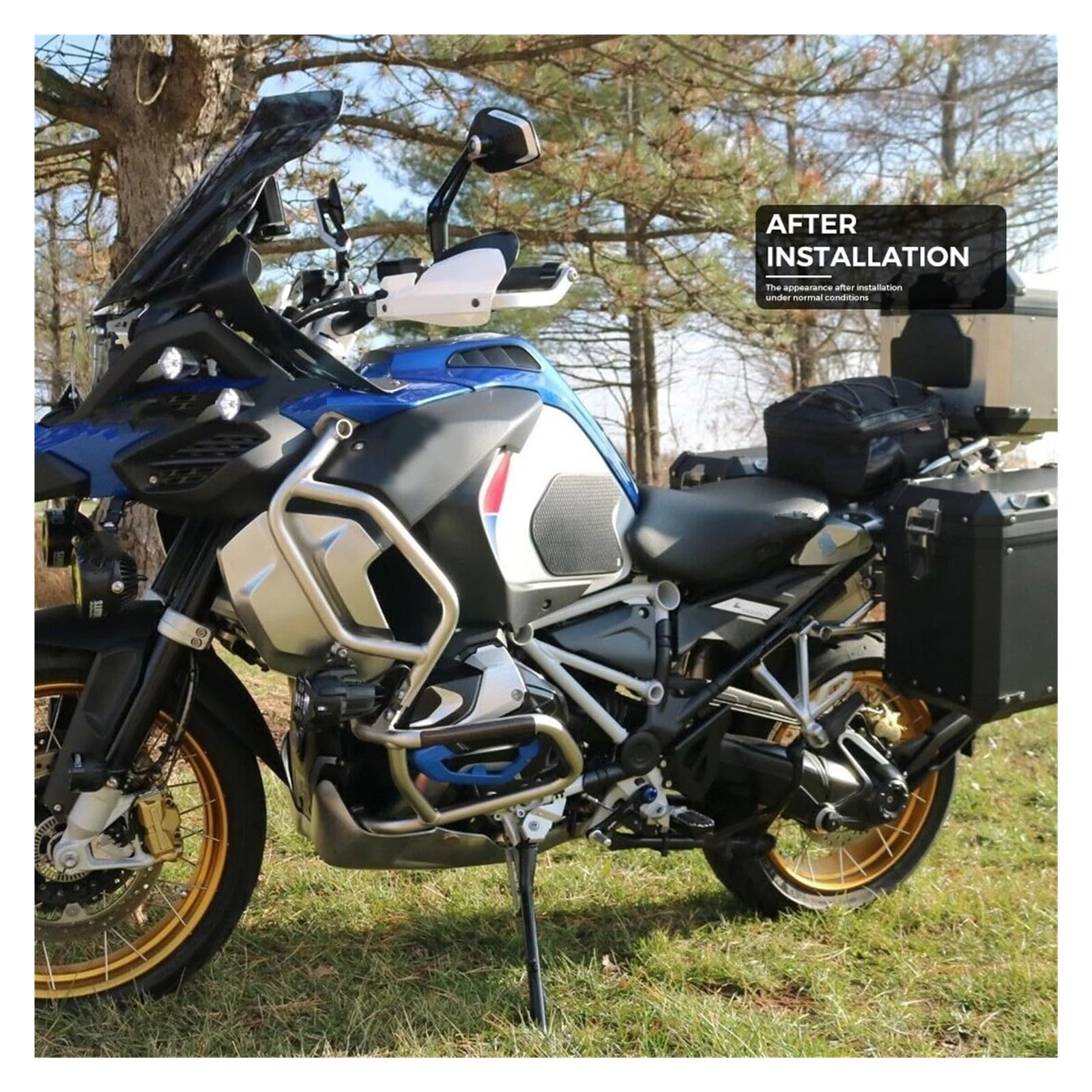 Rétroviseurs Moto CNC Aluminium Pour BMW R1300GS R1250GS R1200GS Adventure - Noir - Paire Gauche/droite