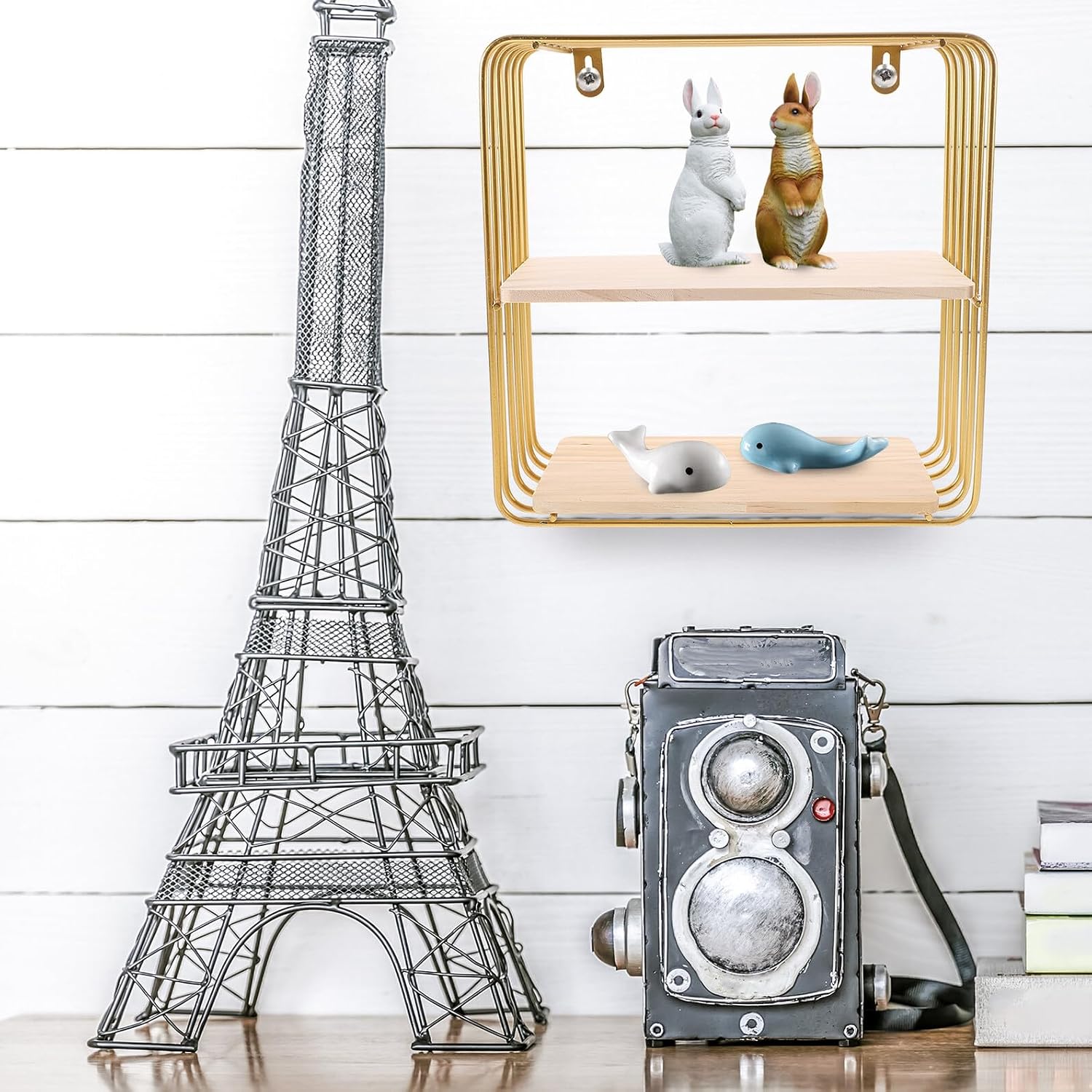 Floating Wall Shelf Decorative Organizer with Strong Load Capacity for Bathroom Living Bedroom Large Capacity Display Rack for Plants Candles Perfumes Modern Classic Home Storage