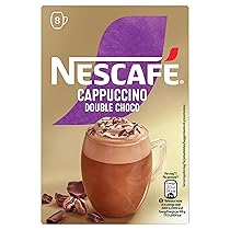 NESCAFÉ Cappuccino Double Choco Solubile con Cacao, 8 Bustine 148g