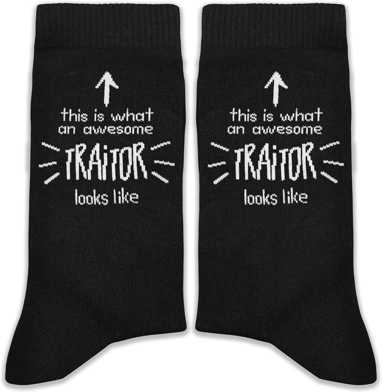 This Is What an Awesome Traitor Looks Like Socks – Funny Farewell Gifts for Coworker, Hilarious Farewell, Birthday, Christmas, or New Job Gift.(209)