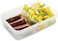 Vista 3 de Komax Biokips Set of 3 Lunch Containers – 3 Compartment Food Container for Meal Prep, Portion Control – Microwave & Dishwasher Safe Bento Box Adult