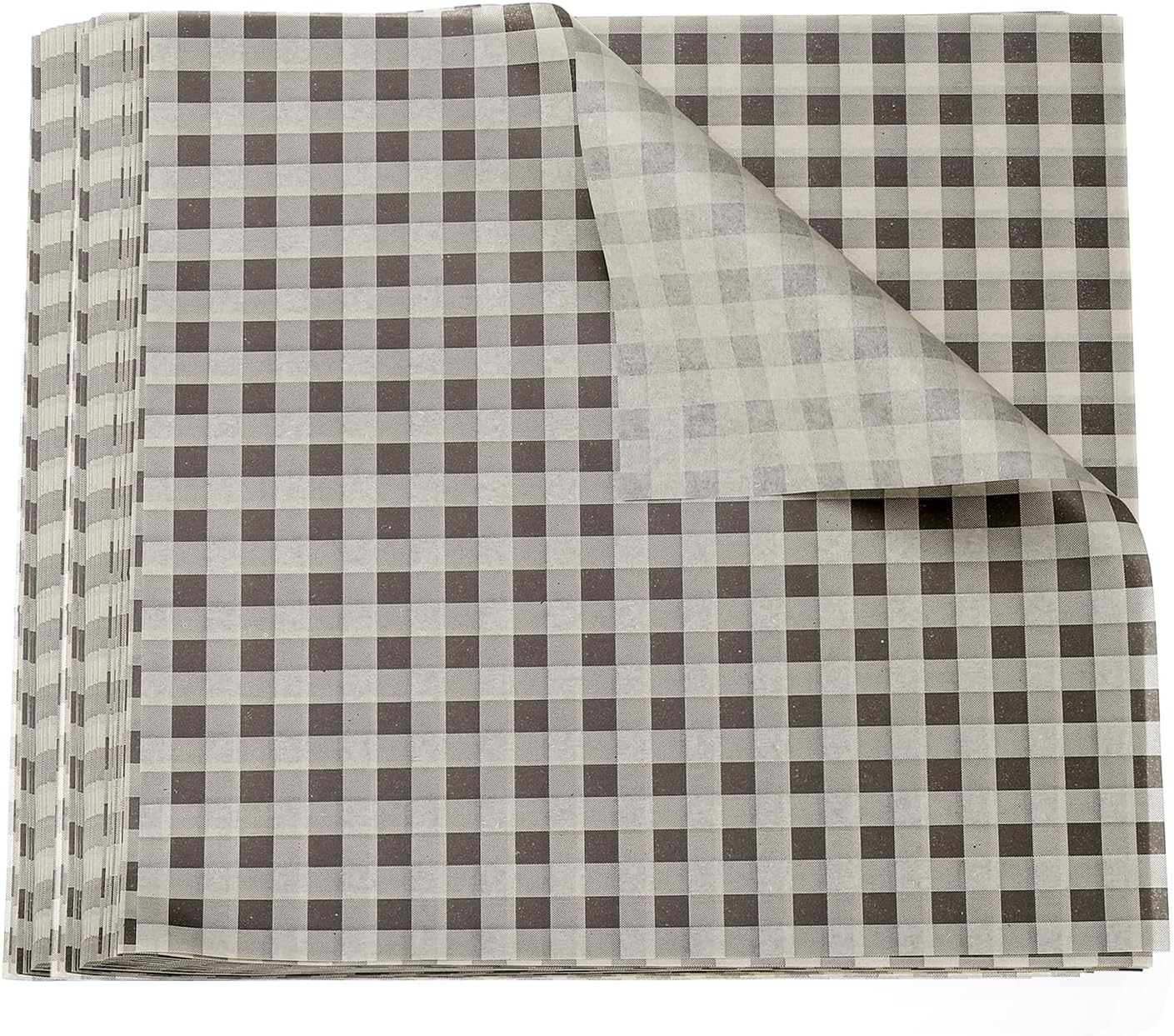 HARFINGTON 200pcs Square Checkered Wax Paper Sheets 15.75" x 11.81" Oil-absorbing Dry Food Wrapping Paper for Sandwich Baking Paper Liners Picnic Basket Bread Hamburger Wrap Kitchen, Green