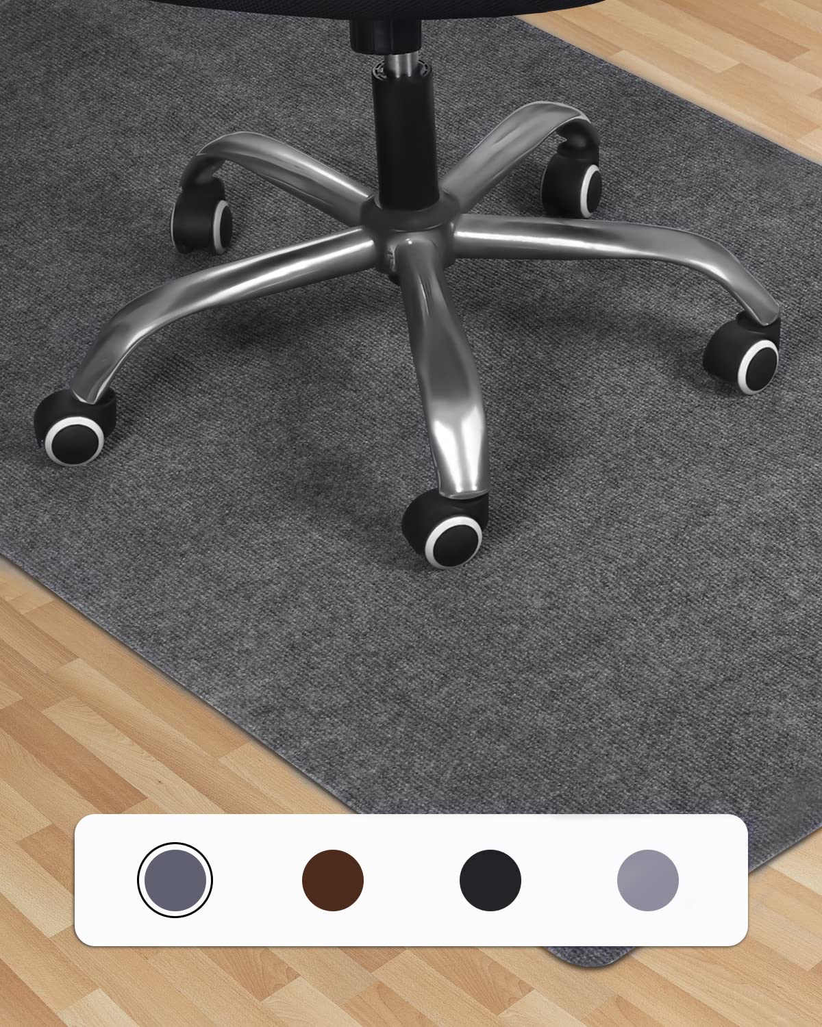 90 x 140cm Tappeto Sedia Ufficio, Grigio scuro, Tappeto Salvapavimento Antiscivolo, Ufficio Protettore del Pavimento,Tappetino Pavimenti per Parquet e Pavimenti Duri/Piastrelle