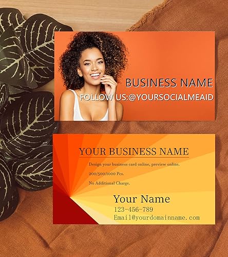 Miniatura 7 de Tarjetas de visita personalizables con logotipo, 500 tarjetas de visita personalizadas de doble cara, tarjetas de visita profesionales de 3.5 x 2