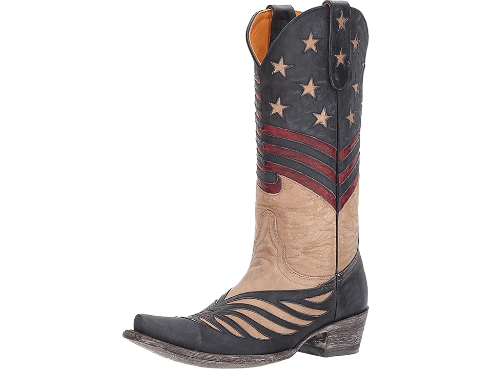 

Old Gringo United (Red/Black/Bone) Cowboy Boots, Multi