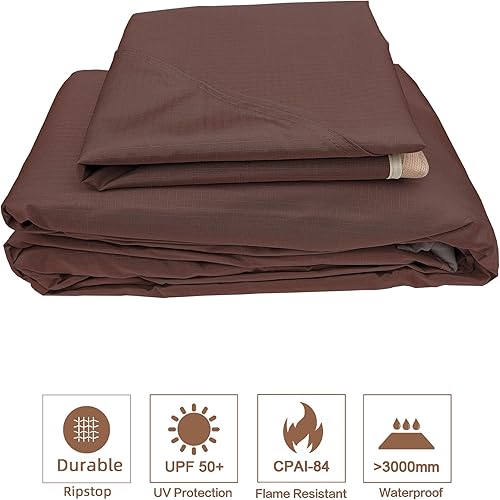 Miniatura 6 de SCOCANOPY Toldo de repuesto para el cenador Lowe's modelo #GF-12S004B-1  GF-12S004BTO (Ripstop marrón)