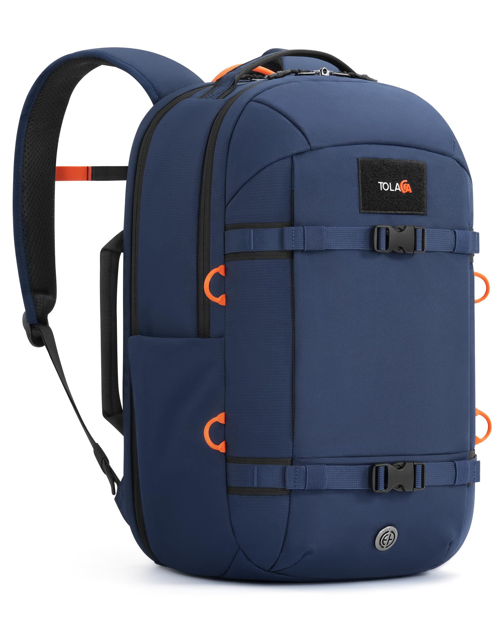 Tolaccea Reiserucksack 30L, Handgepäck Rucksack Flugzeug, Laptop Rucksack 15,6 Zoll, wasserabweisender Business Rucksack mit Vielen Fächern, Nassfach für Arbeit, Pendeln, Kurzreisen & Alltag
