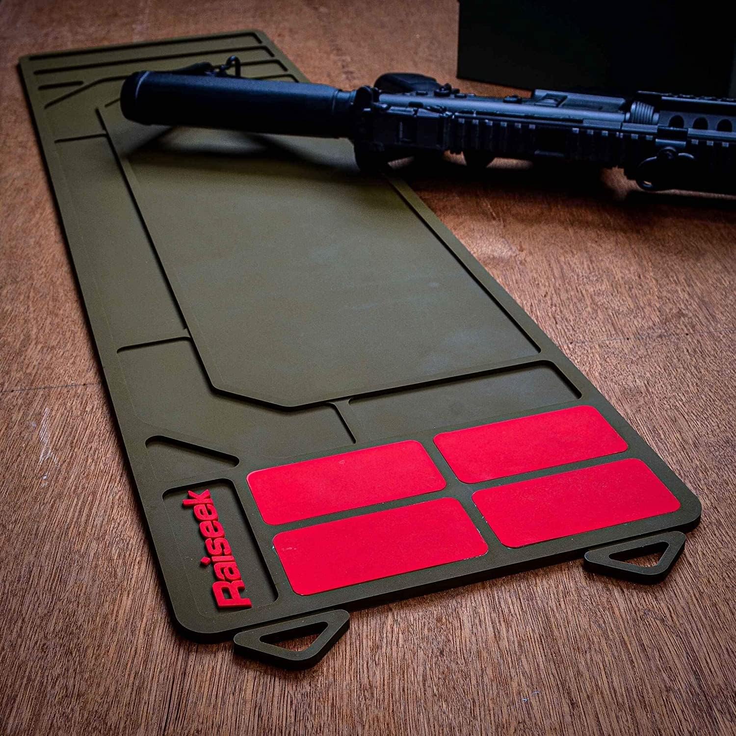 Boosteady Rifle Shotgun Cleaning Mat, Premium Large Magnetic Pad With Organizer Parts Tray, Anti-Slip Rubberized Gun Mat - Image 5