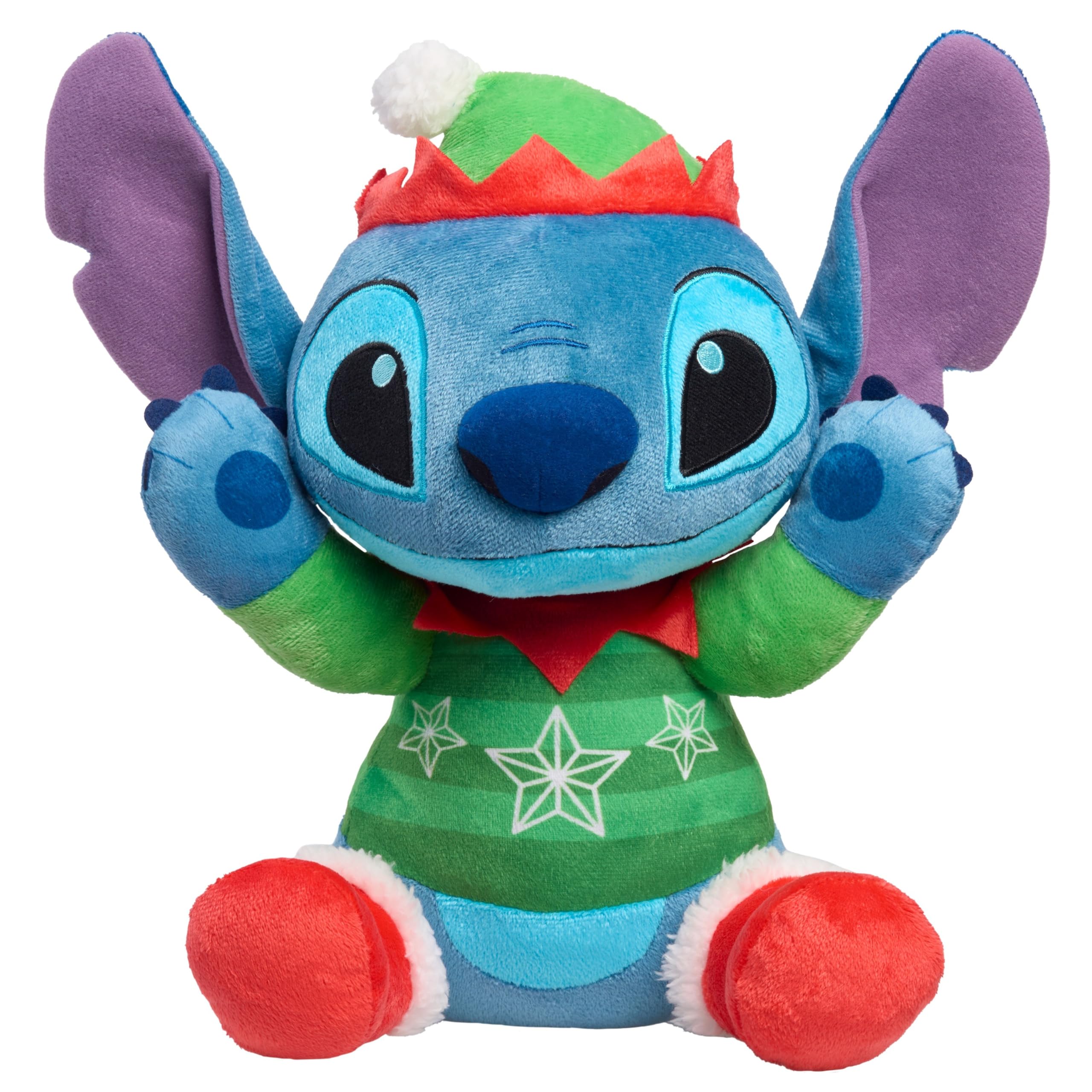 Disney Stitch Large Holiday Plush Stitch, Kids Toys for Ages 2 Up by Just Play