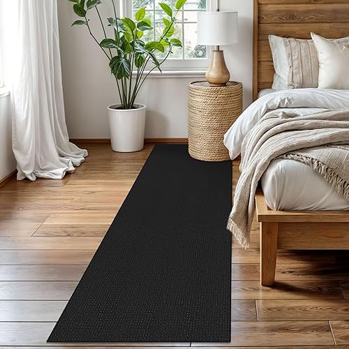 Vista 447 de EARTHALL - Tapete tejido lavable con parte trasera de goma, tapete trenzado de algodón antideslizante para interiores para entrada, pasillo, cocina