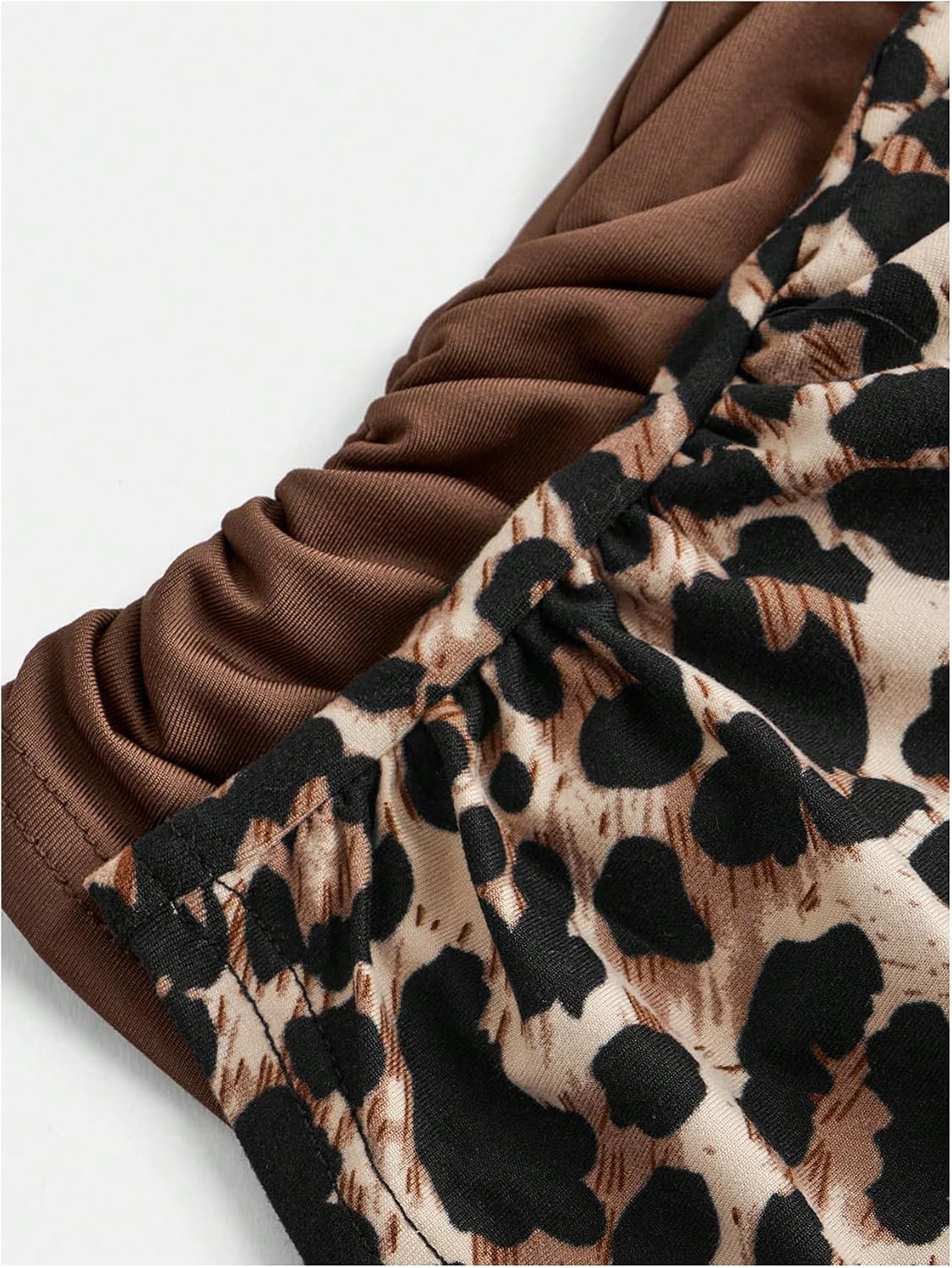 SOLY HUX Girl's 2 Piece Halter Tank Top Leopard Print Ruched Tie Backless Sleeveless Y2k Tops