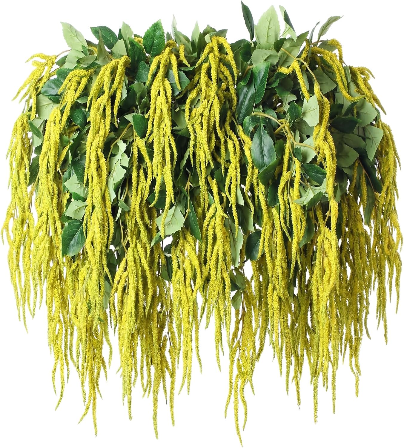 12 Pcs Easter Green Artificial Amaranthus for Spring Decor Green Hanging Amaranthus Flower Stem Greenery for Wedding Floral Arrangement Vase Bouquets Home Garden Party Decor Photo Props