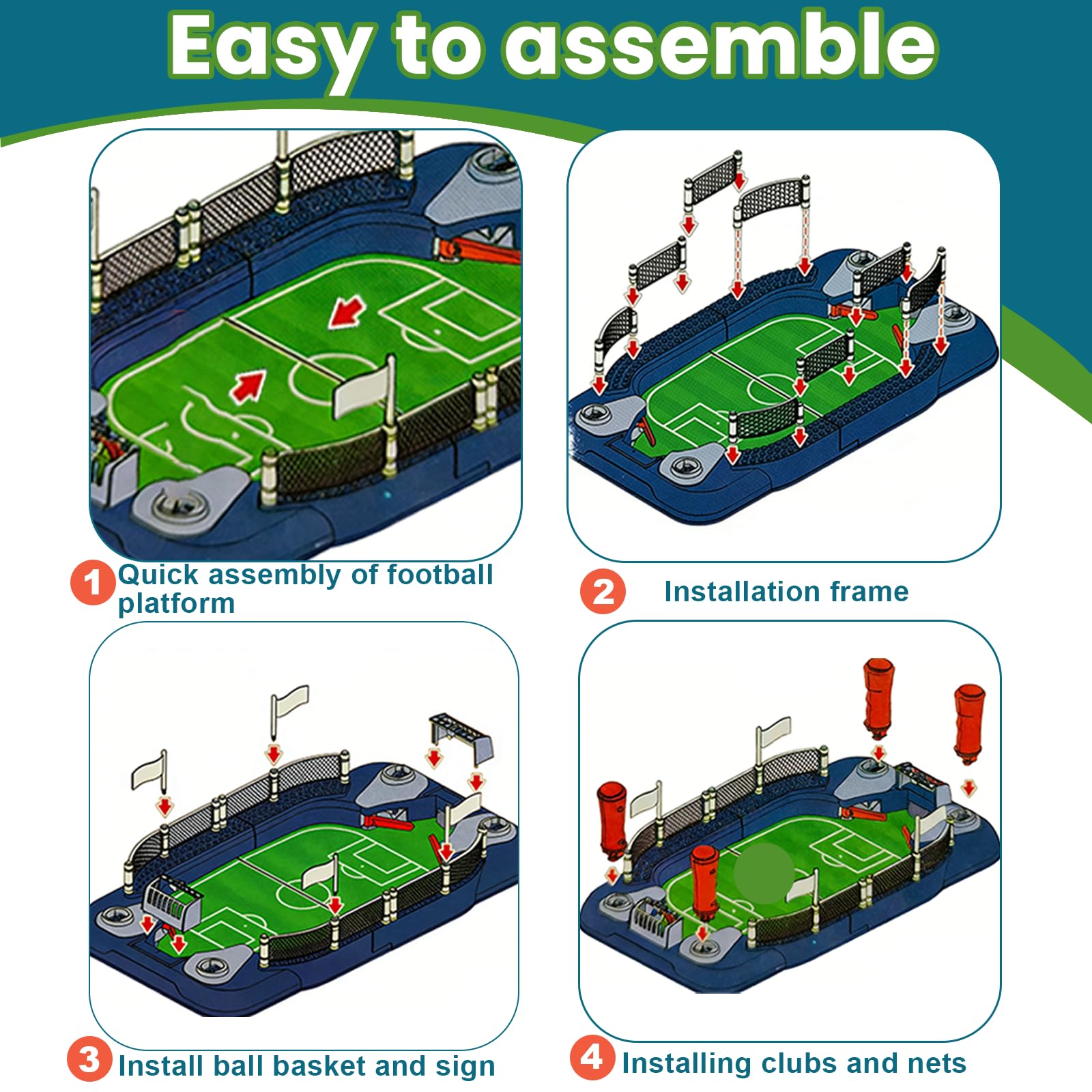Jeu de Société Football de Table, Interactif Babyfoot Enfant, Goût Jouet de Table de Football, Cela Contribue à Améliorer la Coordination œil Main, pour Les Enfants et Les Adultes