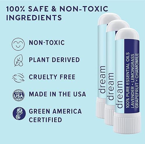 Miniatura 2 de MOX Dream - Inhalador nasal con mezcla de aceites esenciales, relajante, relajante, fragancia calmante, lavanda, manzanilla, citronela, pomelo,